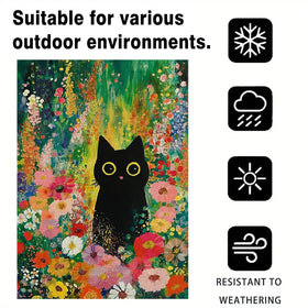 PAXMATE Outdoor flag suitable for walkways and porches with floral design