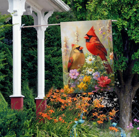 PAXMATE Spring Cardinal Flag double-sided print visible from both sides for seasonal yard decoration