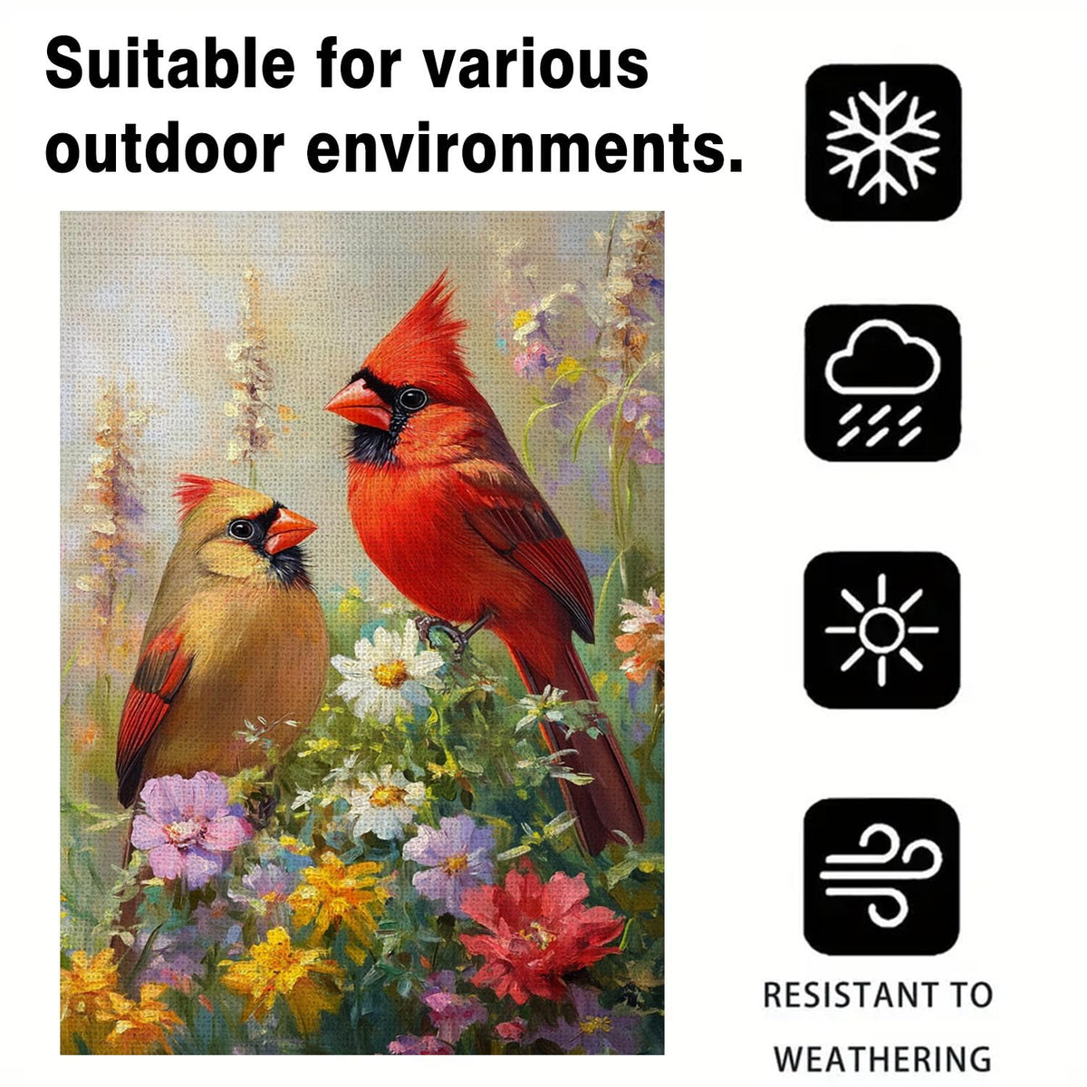 PAXMATE Spring Cardinal Flag installed easily with standard sleeve for quick garden setup