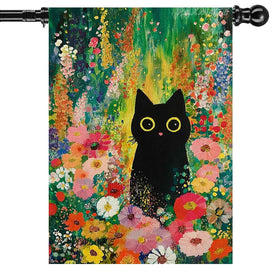 PAXMATE Spring Cat Flag double-sided 28x40 for visible yard welcome