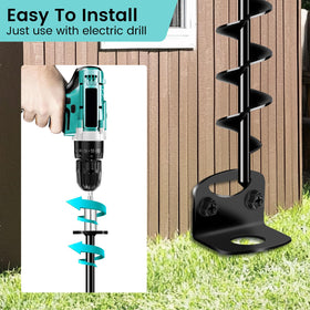 Payivsve shed anchor kit installed on wood for wind resistance