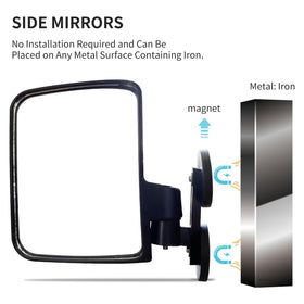 PBsee mirrors arrive pre-assembled for drill-free tractor mounting