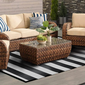 Pcinfuns durable polypropylene rug for beach, picnic, or garage use.