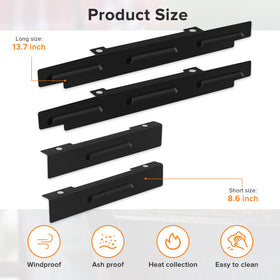 PCLHCGJJ wind guard on Blackstone 22 inch, side view shows magnetic mounting.