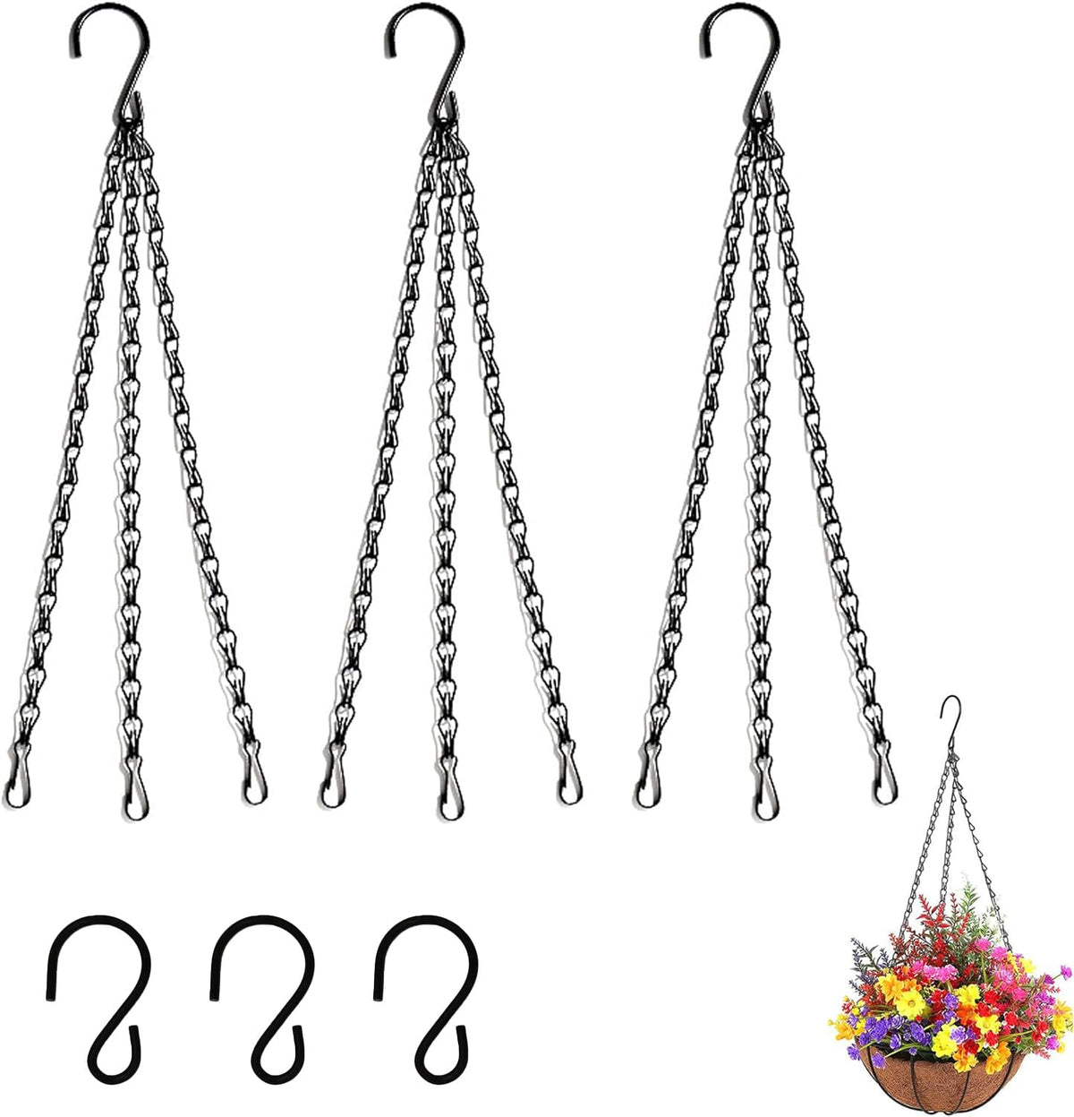 PCTC 23-inch hanging basket chain for secure indoor or outdoor use.