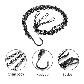 PCTC black-finish hanging chain adds classic garden decor