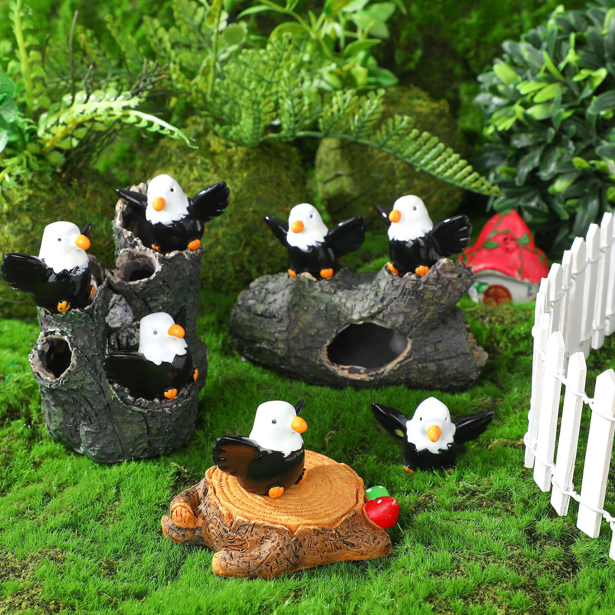 PCTCSHQ durable resin bald eagle figure perfect for home and office decor
