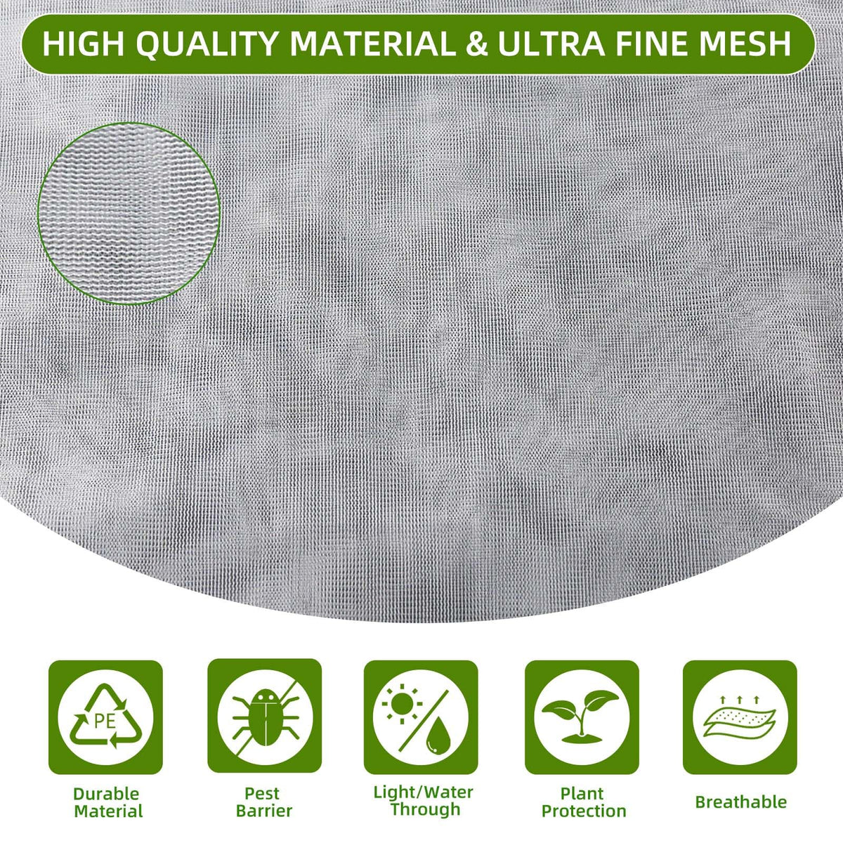 PDGROW netting adaptable for grain storage and harvest protection.