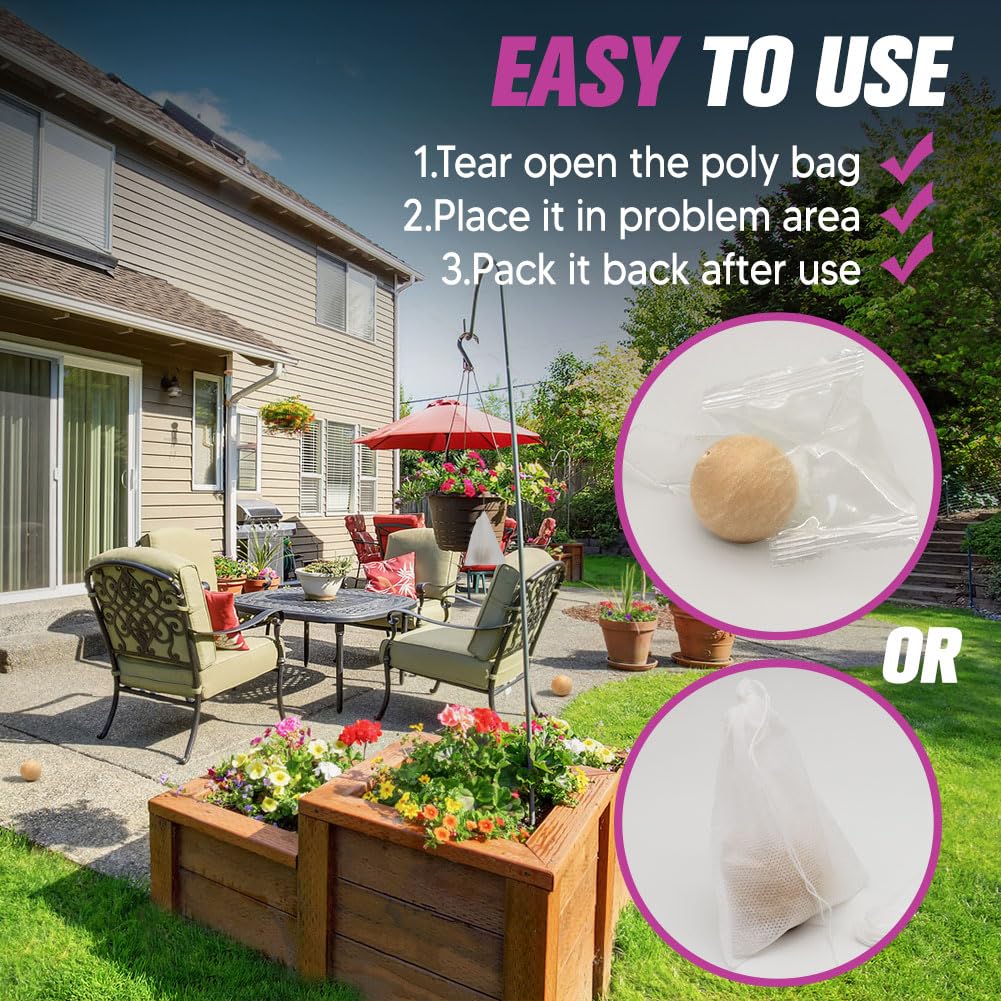PDKIVFI Squirrel Repellent Ball by bird feeders minimizes seed raids.