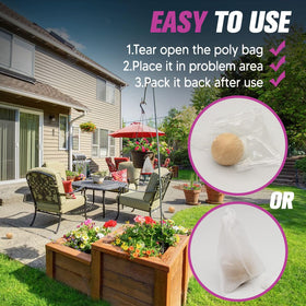 PDKIVFI Squirrel Repellent Ball by bird feeders minimizes seed raids.