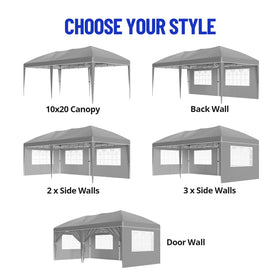 PeakPursuit six sidewalls offer flexible privacy and weather protection