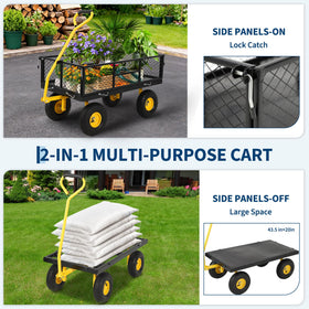 PeakPursuit 900lbs cart removable sides enable quick configuration changes.