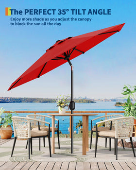 PeakPursuit iron-frame umbrella adds stability during gusts.