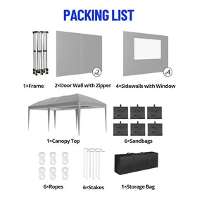 PeakPursuit included sandbags and stakes enhance stability