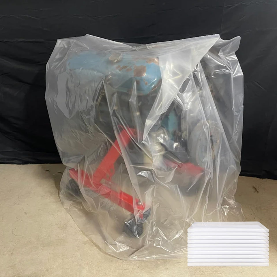 PeakRider clear engine bag cover front view protecting items from dust
