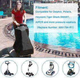 PEATOVIE Dolphin pool vacuum cover is sunproof and weatherproof for durable use.