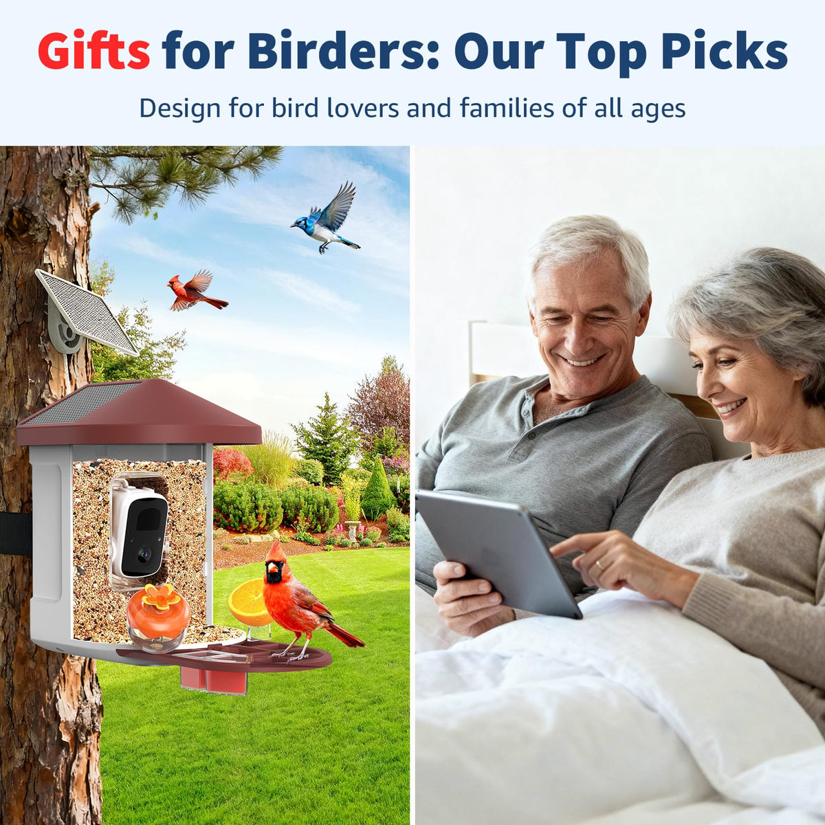PeckCam built-in mic and speaker for live birdsong and deterrent sounds