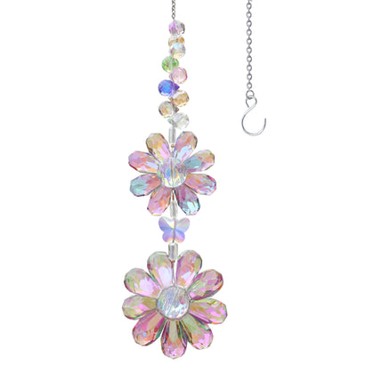 PEDOBO crystal flower suncatcher daisy creates vivid rainbow light on windows