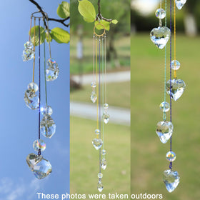PEDOBO five-color rainbow suncatcher creates multi-hue sun reflections