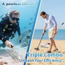 Peerless Shovel quick sifting with 10mm holes keeps finds intact.