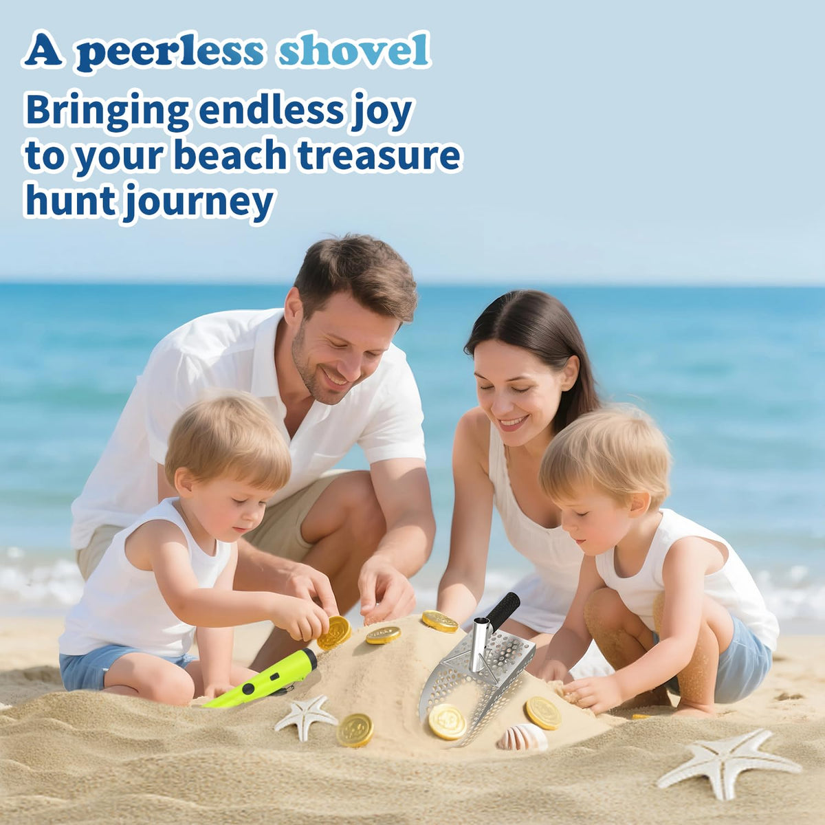 Peerless Shovel sturdy design withstands rugged beach exploration for beginners.
