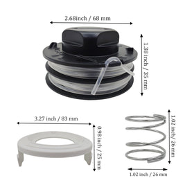 PEHUAP C3-2 nylon line spool features rugged 0.080 inch line.