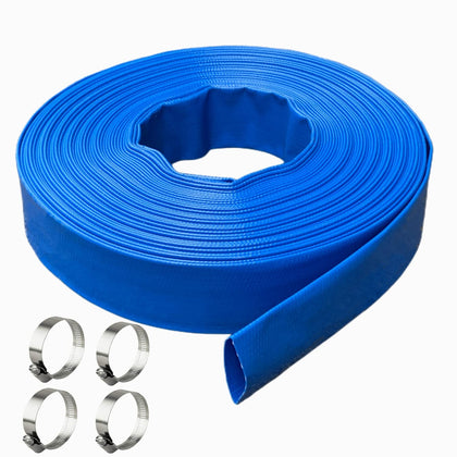 PEISONGFEI 1inch backwash hose with flat design for easy storage and quick setup.