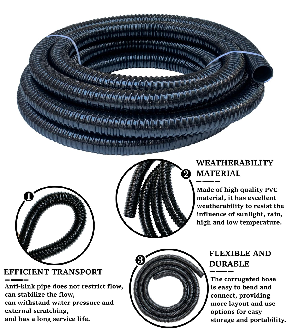 Durable PVC construction for reliable outdoor pond setups