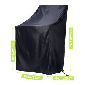 Pektiftn stackable chair cover windproof drawstring secures chair