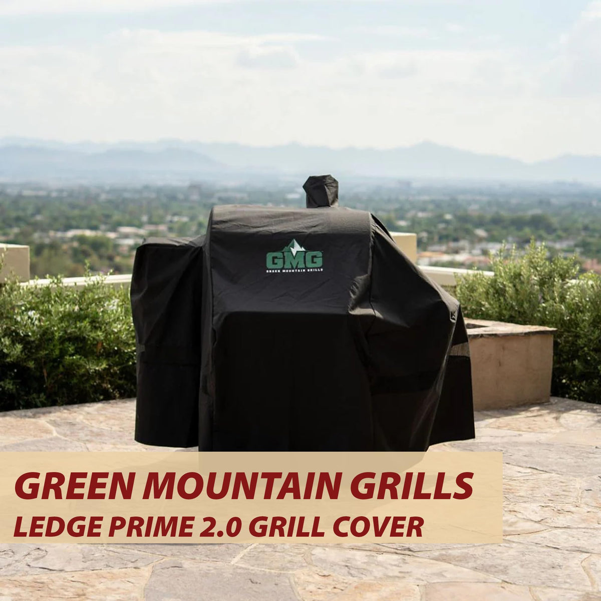 Pellethead GMG-6044 cover back view highlighting secure straps.