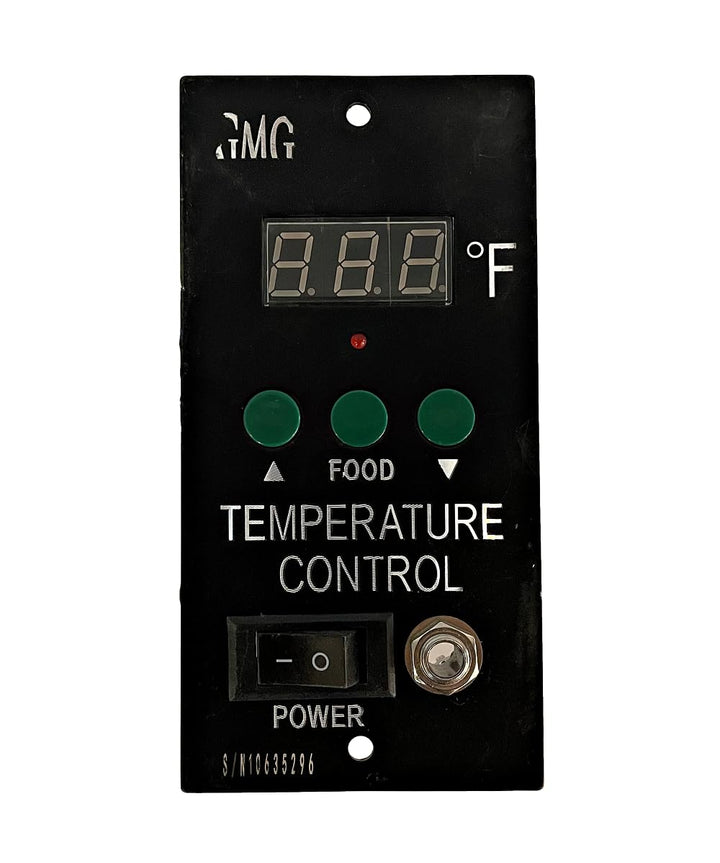 Pellethead GMG Daniel Boone Choice front view shows replacement board ready for simple grilling control