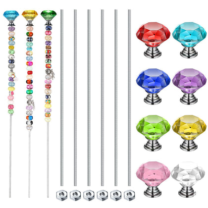 Pelopy diamond top stake toppers brighten fairy gardens for decorative accents.