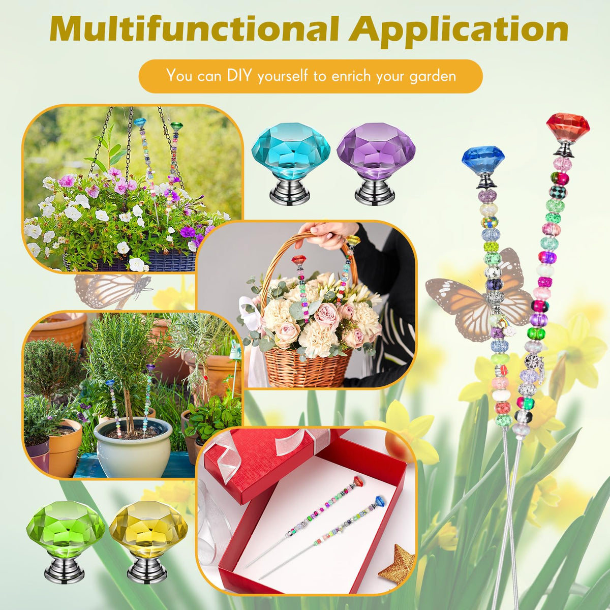 Pelopy DIY garden stake assembly invites creative bead-and-stake crafts.