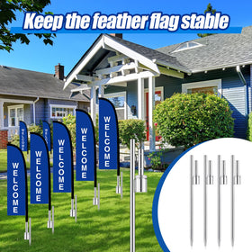 Pelopy flag pole base compatible with 0.65 inch inner diameter poles