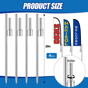 Pelopy heavy-duty outdoor flag stake designed for wind resistance