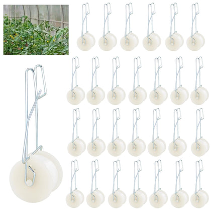 Pemaly 40-pack tomato roller hooks for sturdy vine support and climbing plants.