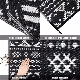 Pendolr foldable outdoor rug fits in car for easy transport