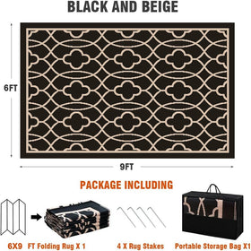 Pendolr outdoor rug reversible pattern offers two decor styles.