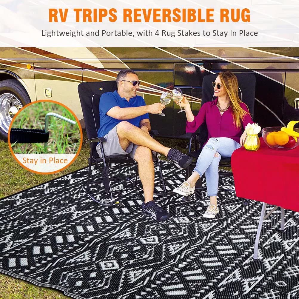 Pendolr UV-protected outdoor rug resists sun damage for longer use
