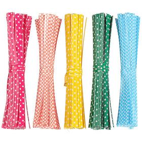 Pengxiaomei colorful metallic 4-inch twist ties in assorted colors for bag sealing and presentation