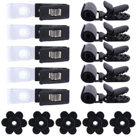 Penitue garden flag clips securely hold flags on outdoor displays.