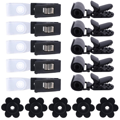 Penitue garden flag clips securely hold flags on outdoor displays.