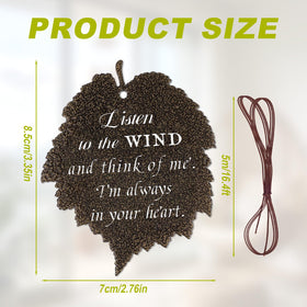 Penitue leaf wind chime sail highlighting an elegant breeze-friendly design.