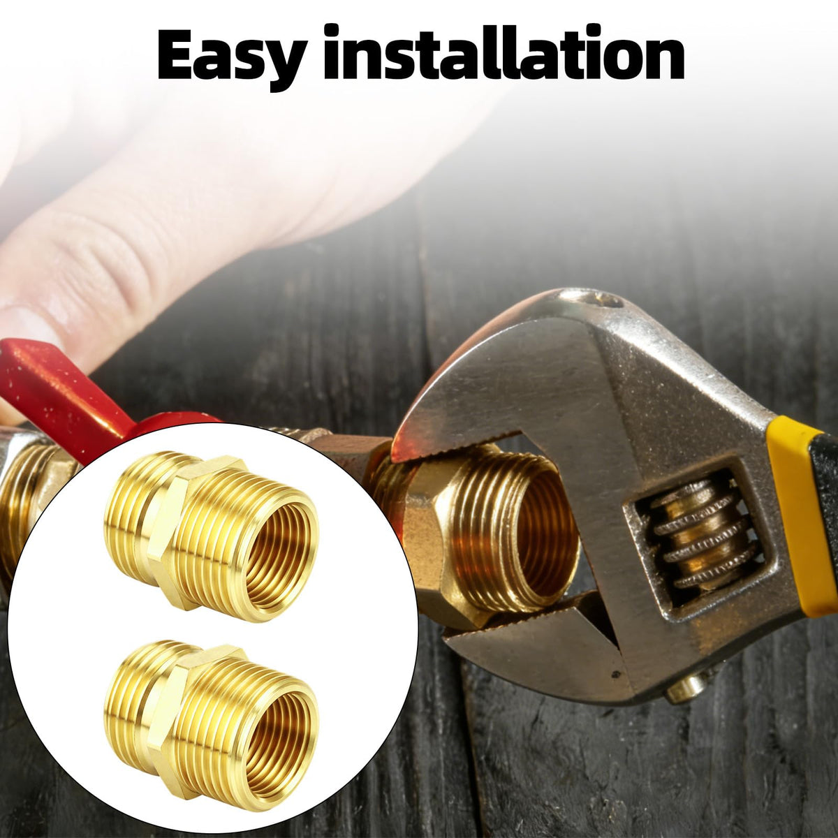 Penitue brass adapter enabling reliable outdoor water connections