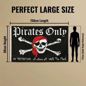 PennantHue man cave banner showcases iconic Jolly Roger motif for themed spaces.