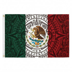 PennantHue Mexican Flag 3x5 ft for outdoor yard display with vivid, fade-resistant color.
