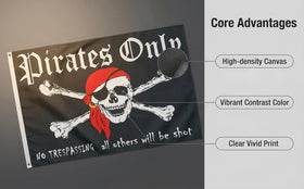 PennantHue pirate backdrop flag elevates parties as a striking centerpiece or photo backdrop.