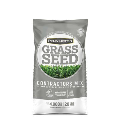 Pennington Contractors Grass Seed Mix Central 20 lb bag ready for lawn prep