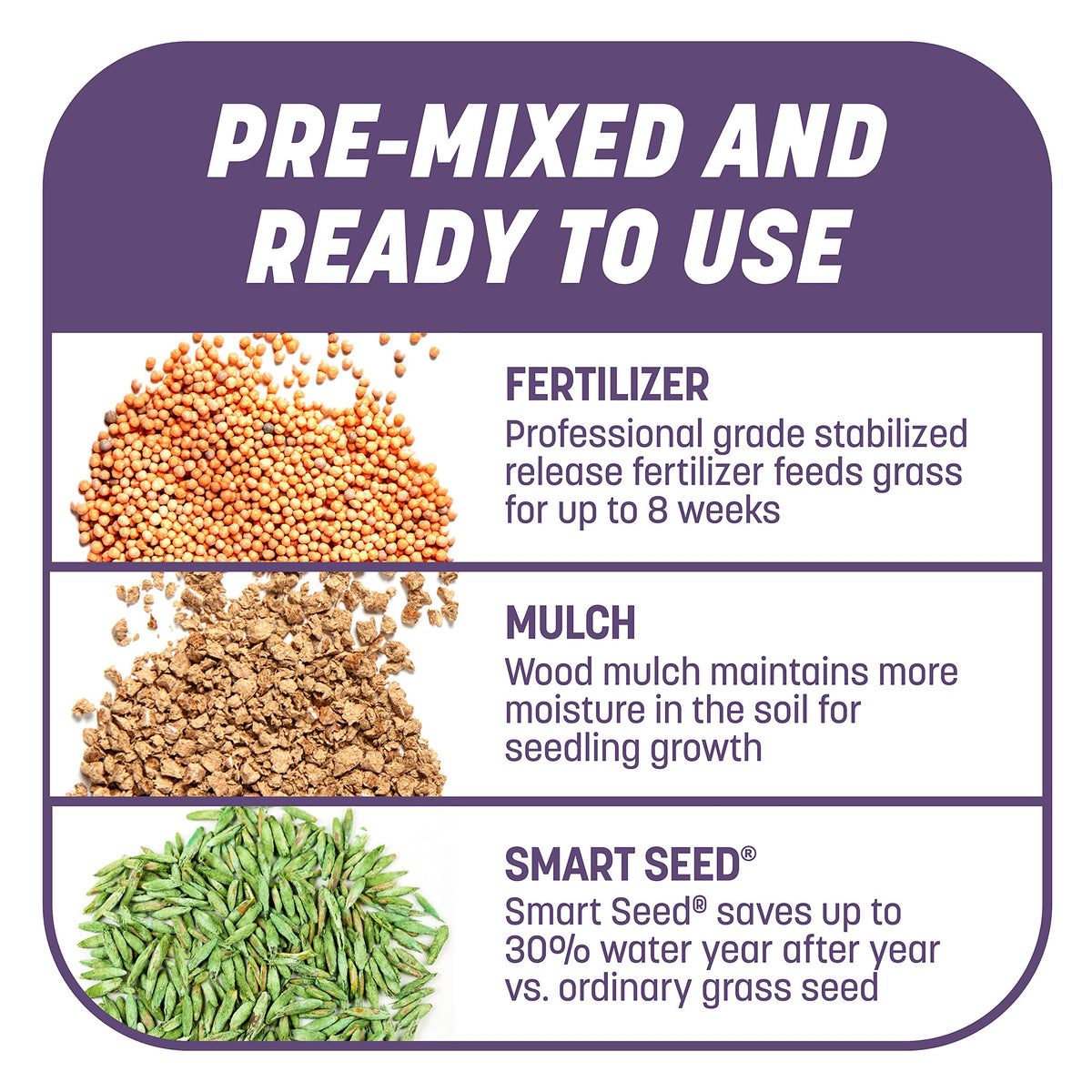 Pennington drought-tolerant mix saves water across seasons.