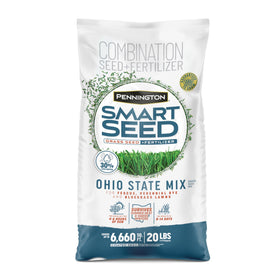 Pennington Smart Seed Ohio State Grass Mix bag for overseeding lawns